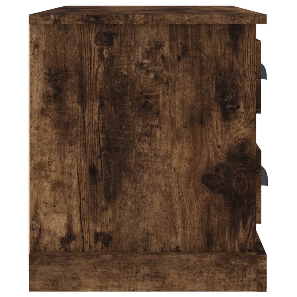 Bedside table smoked oak 60x39x45 cm