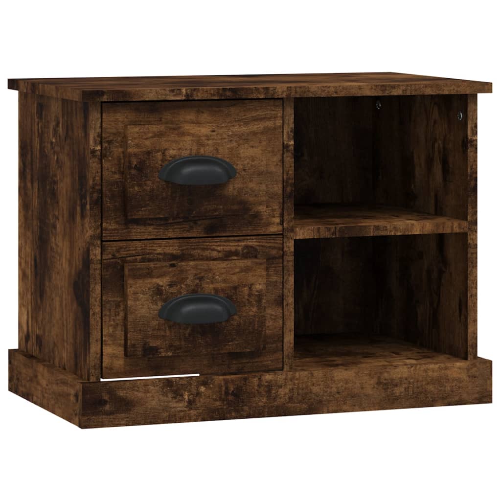 Bedside table smoked oak 60x35.5x45 cm