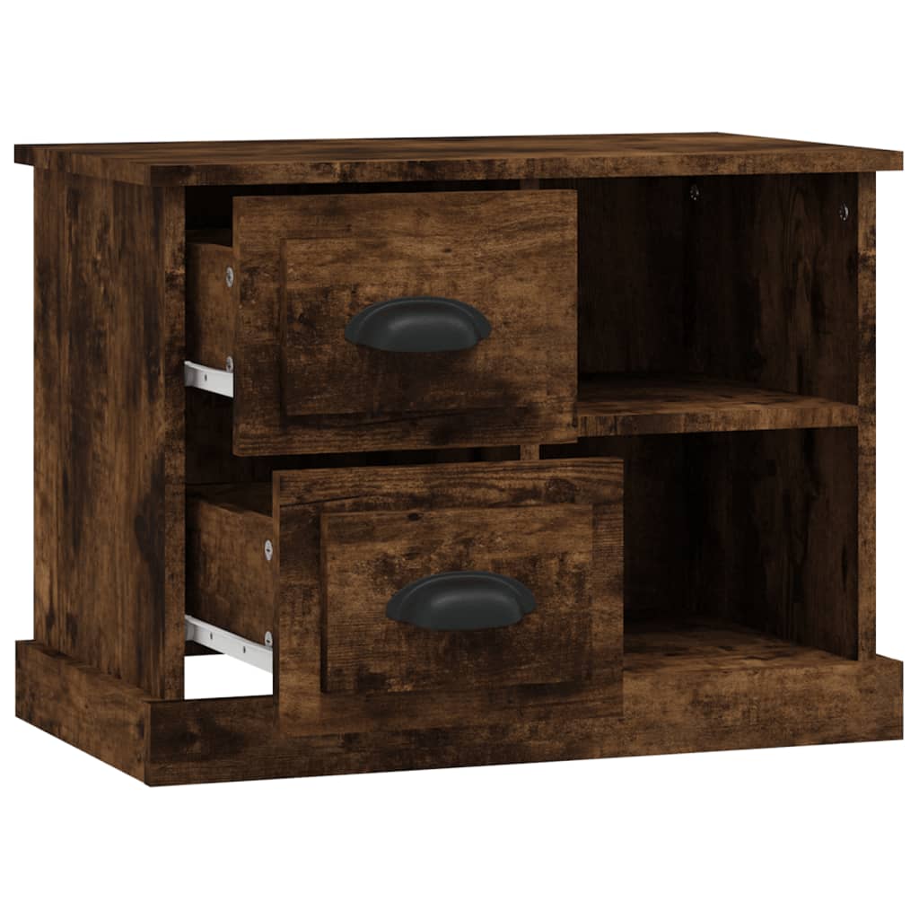 Bedside table smoked oak 60x35.5x45 cm
