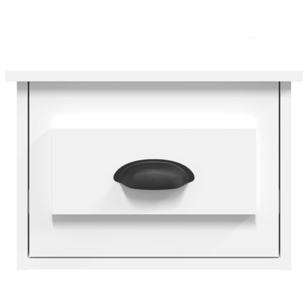 Wall Bedside Table White 41.5x36x28 cm