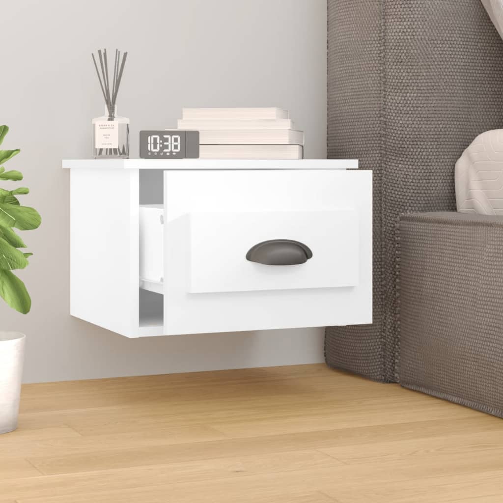 Wall Bedside Tables 2 pcs. White 41.5x36x28 cm