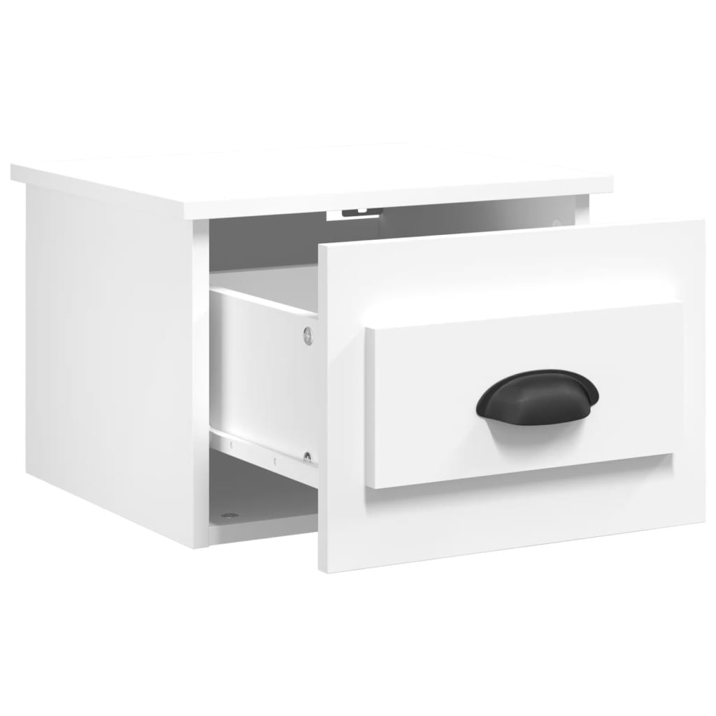 Wall Bedside Tables 2 pcs. White 41.5x36x28 cm