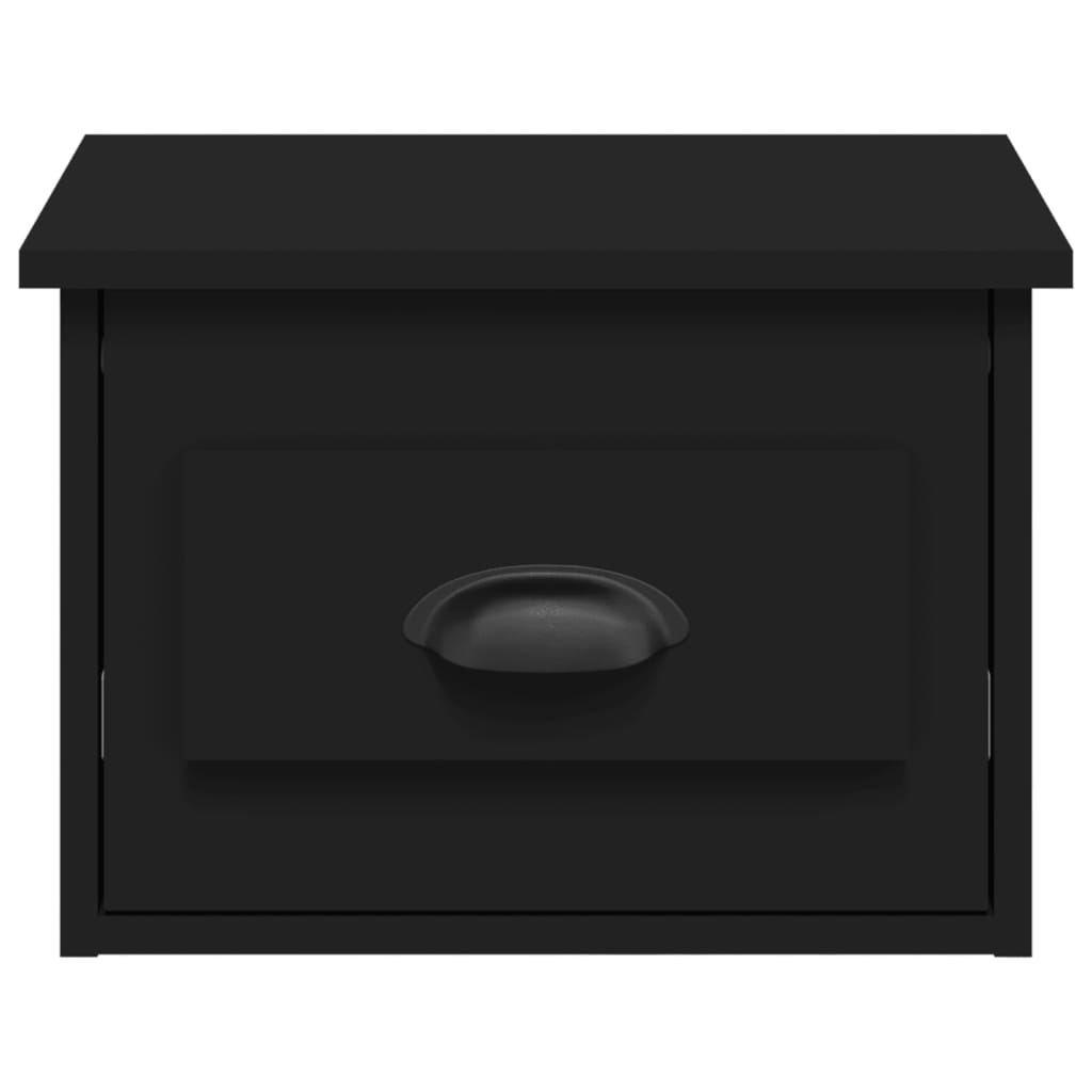 Wall Bedside Table Black 41.5x36x28 cm