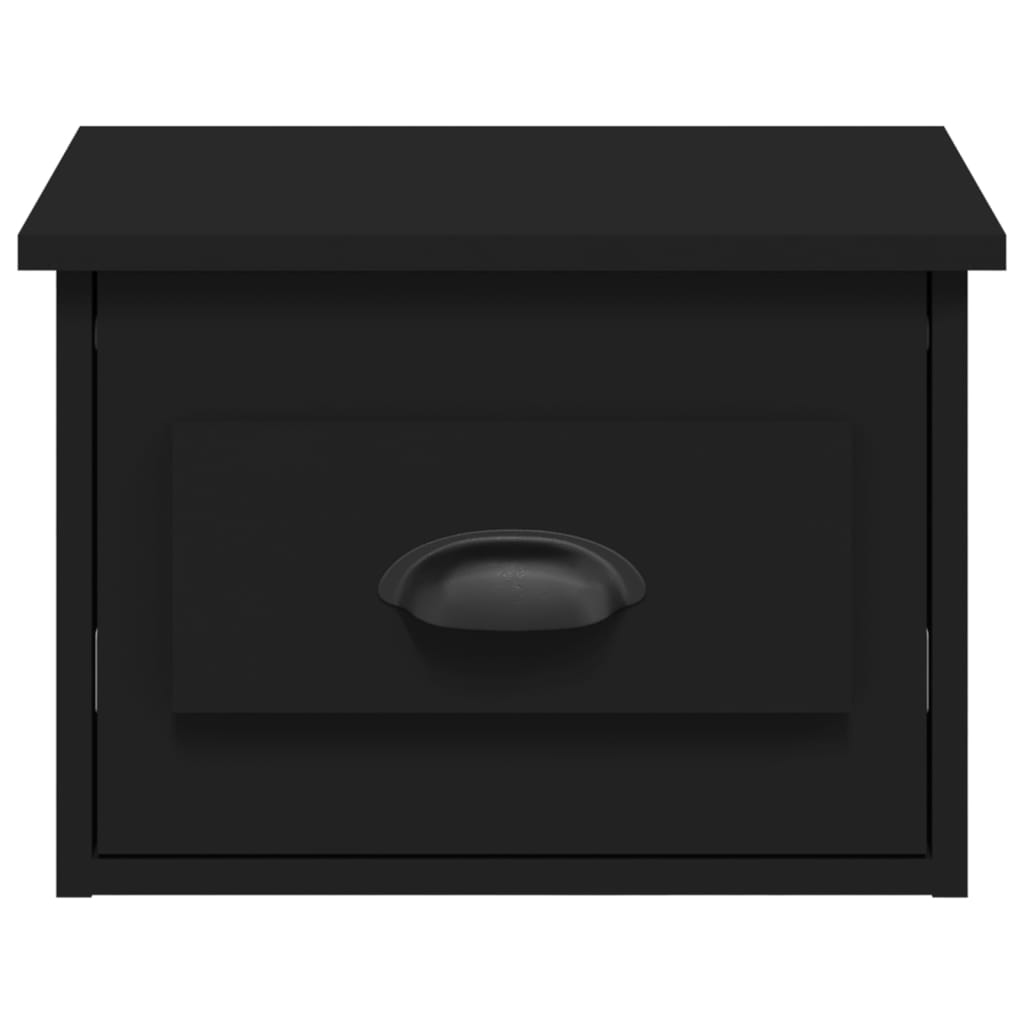 Wall Bedside Tables 2 pcs. Black 41.5x36x28 cm