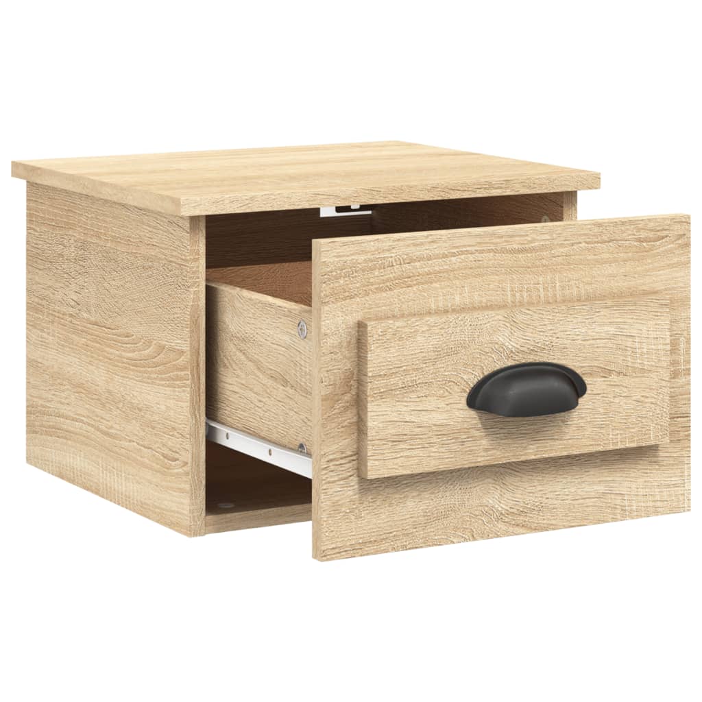 Wall-mounted bedside tables 2 pcs. Sonoma oak 41.5x36x28 cm