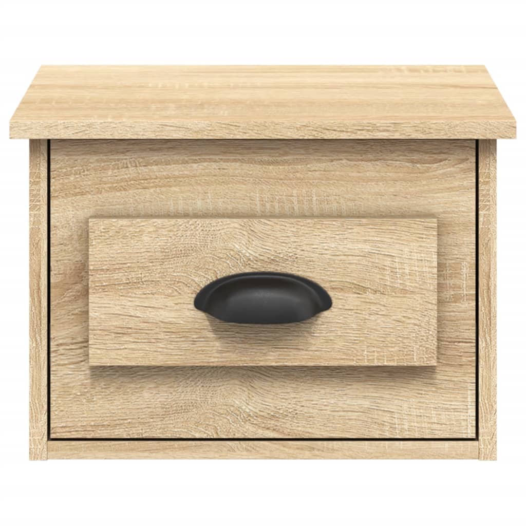 Wall-mounted bedside tables 2 pcs. Sonoma oak 41.5x36x28 cm