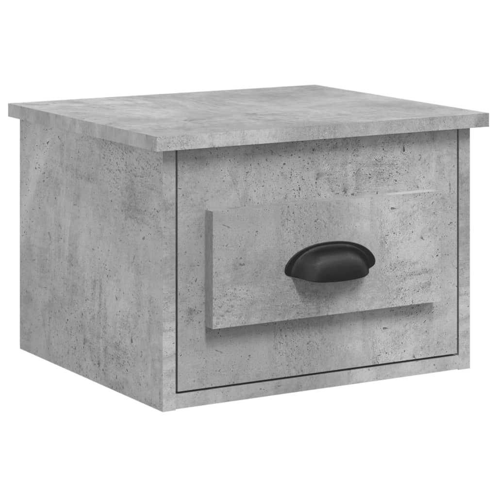 Wall-mounted bedside tables 2 pcs. Concrete grey 41.5x36x28 cm