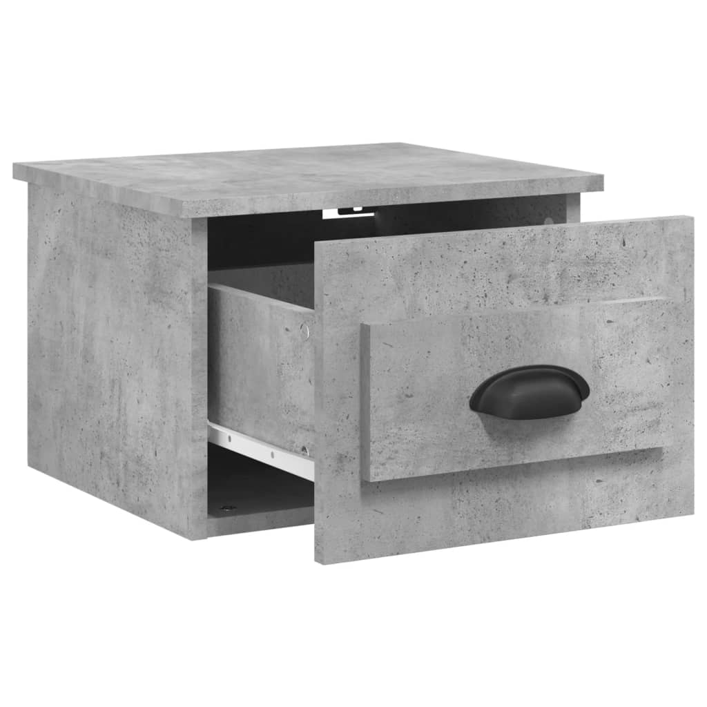Wall-mounted bedside tables 2 pcs. Concrete grey 41.5x36x28 cm