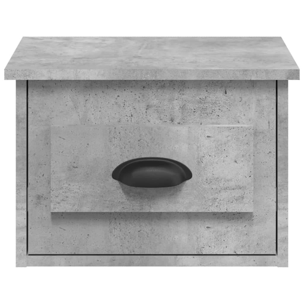 Wall-mounted bedside tables 2 pcs. Concrete grey 41.5x36x28 cm
