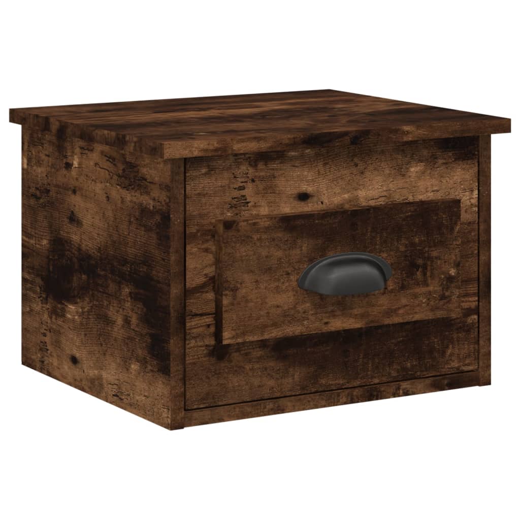 Wall-mounted bedside tables 2 pcs. Smoked oak 41.5x36x28 cm