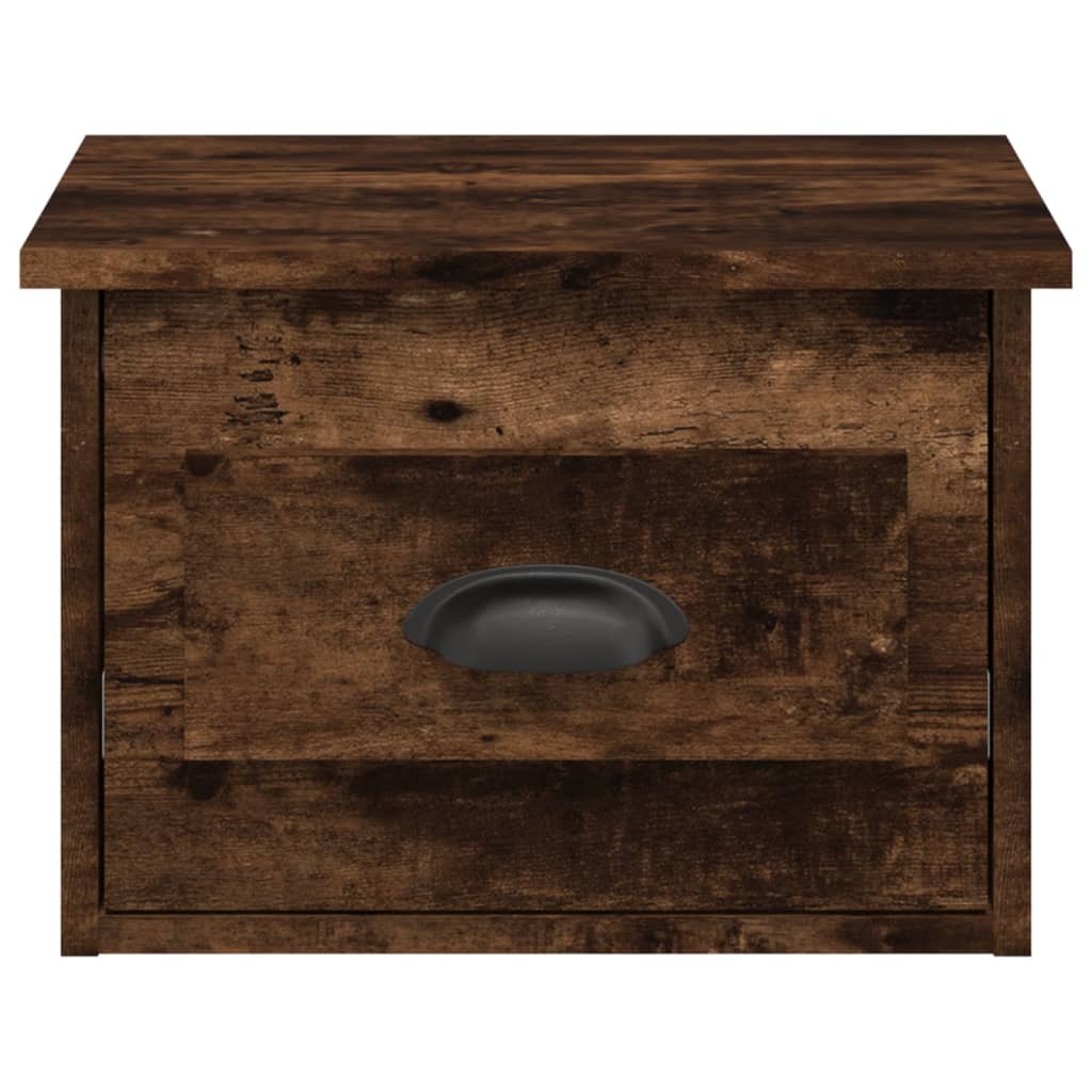 Wall-mounted bedside tables 2 pcs. Smoked oak 41.5x36x28 cm