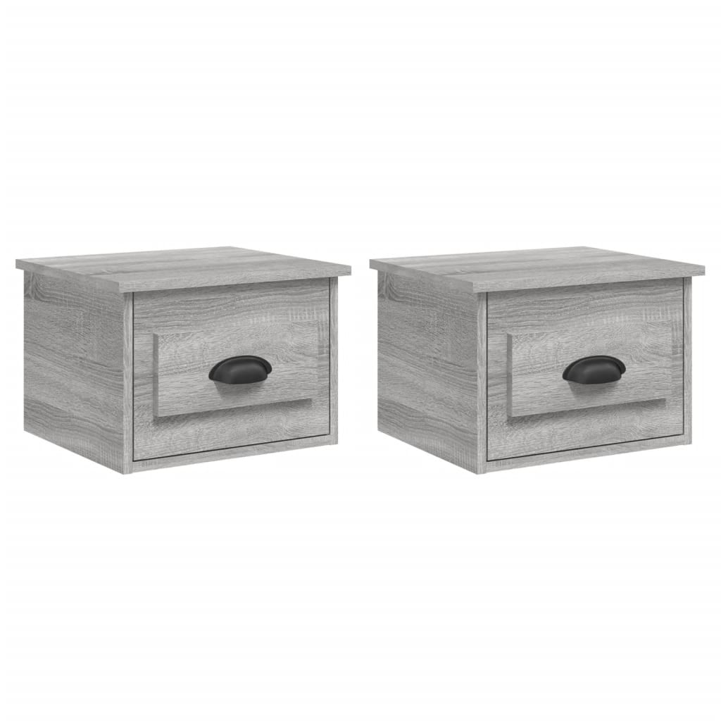 Wall Bedside Tables 2 pcs. Gray Sonoma 41.5x36x28 cm