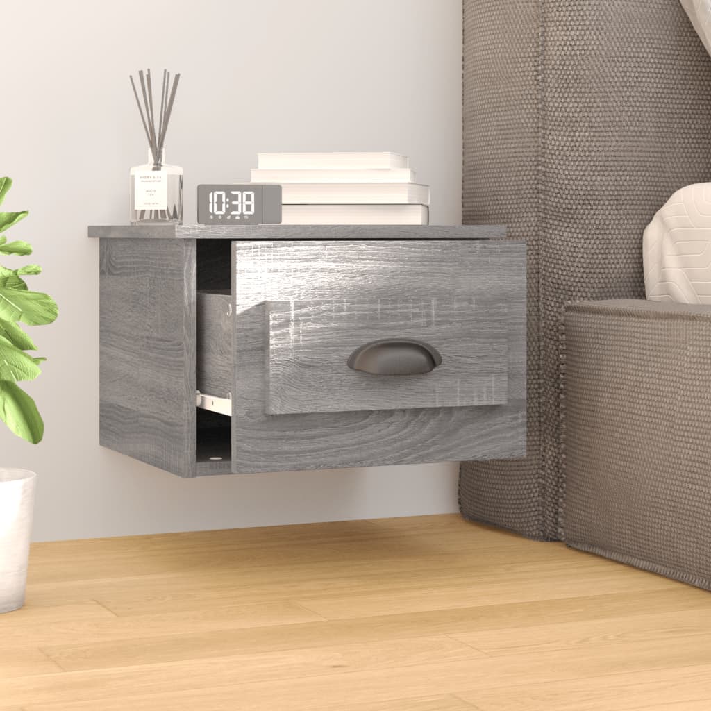 Wall Bedside Tables 2 pcs. Gray Sonoma 41.5x36x28 cm