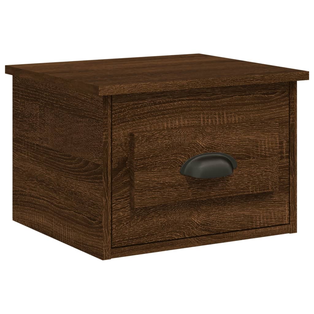 Wall Bedside Tables 2 pcs. Brown Oak Look 41.5x36x28 cm
