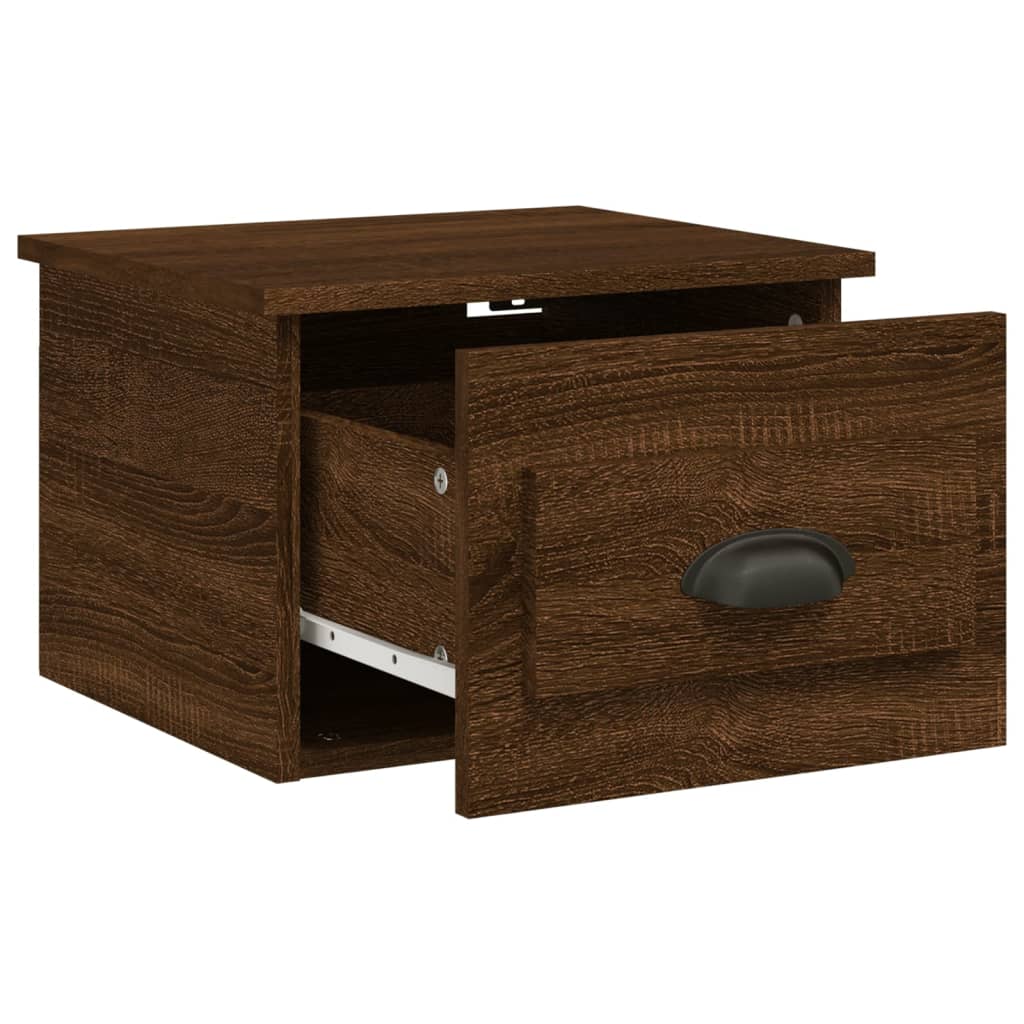 Wall Bedside Tables 2 pcs. Brown Oak Look 41.5x36x28 cm