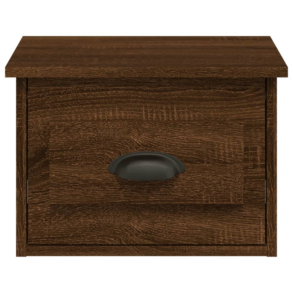 Wall Bedside Tables 2 pcs. Brown Oak Look 41.5x36x28 cm