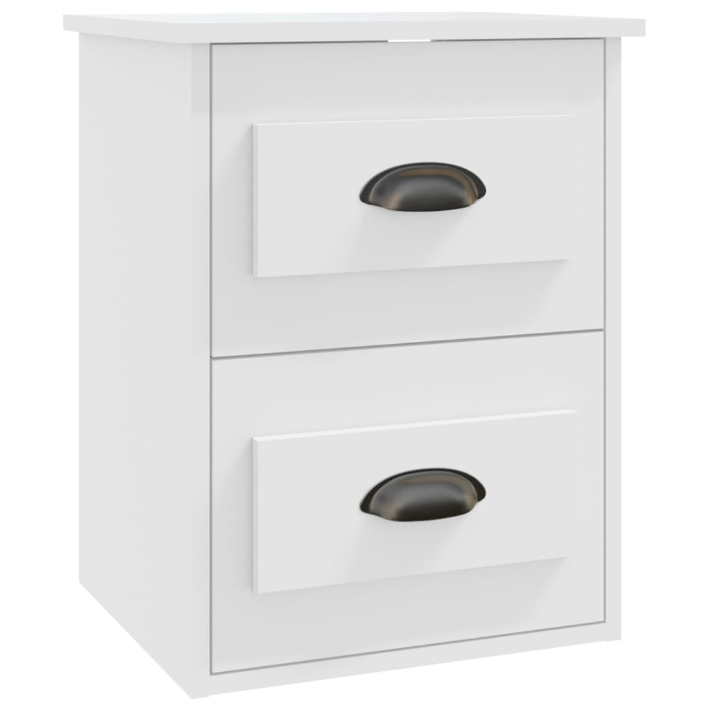 Wall Bedside Table White 41.5x36x53 cm
