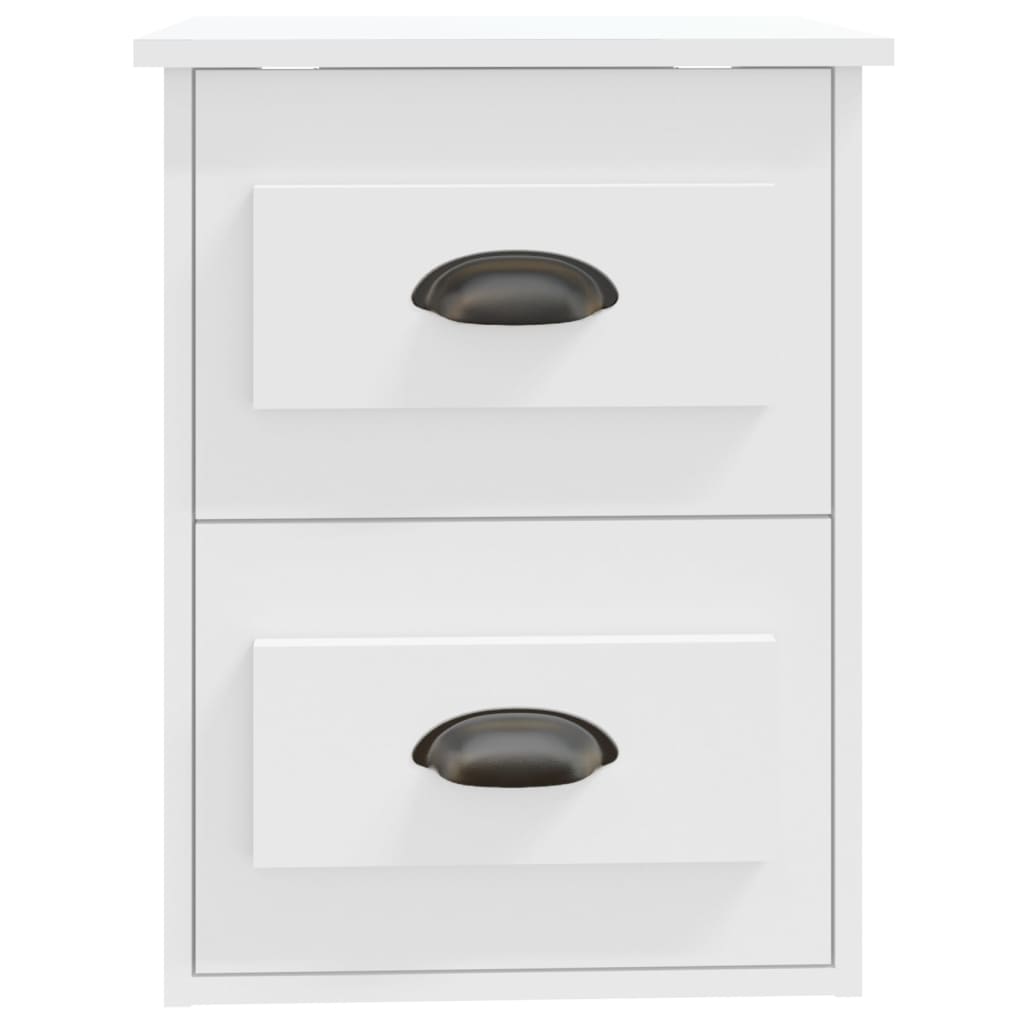 Wall Bedside Table White 41.5x36x53 cm