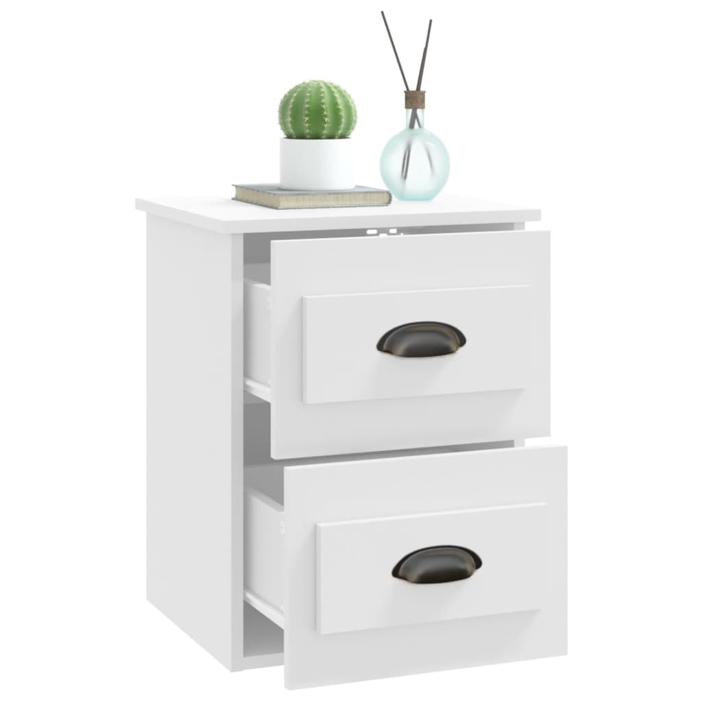 Wall Bedside Tables 2 pcs. White 41.5x36x53 cm