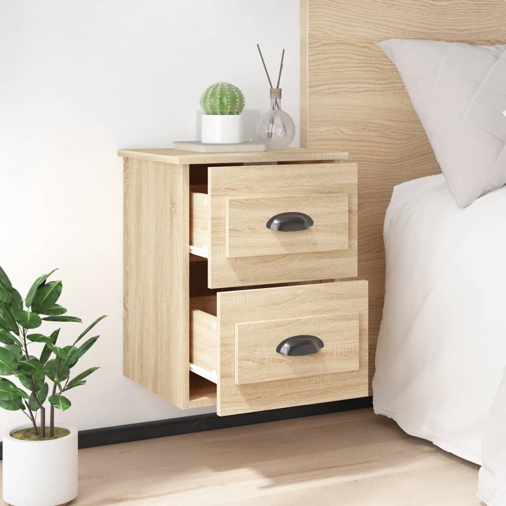 Wall-mounted bedside tables 2 pcs. Sonoma oak 41.5x36x53 cm