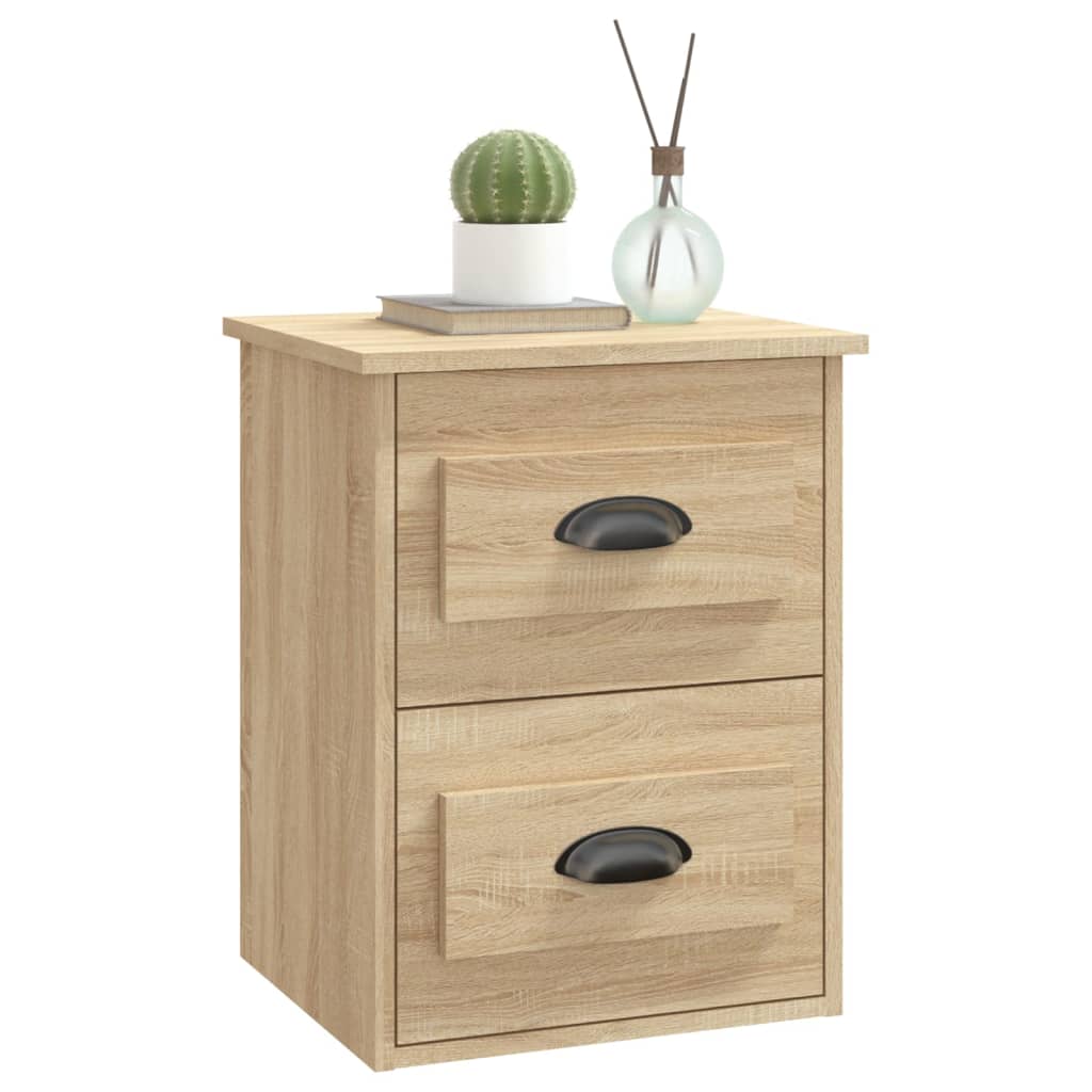 Wall-mounted bedside tables 2 pcs. Sonoma oak 41.5x36x53 cm