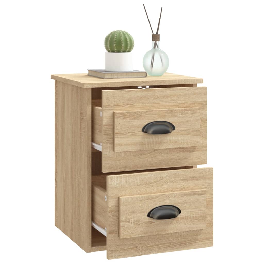 Wall-mounted bedside tables 2 pcs. Sonoma oak 41.5x36x53 cm