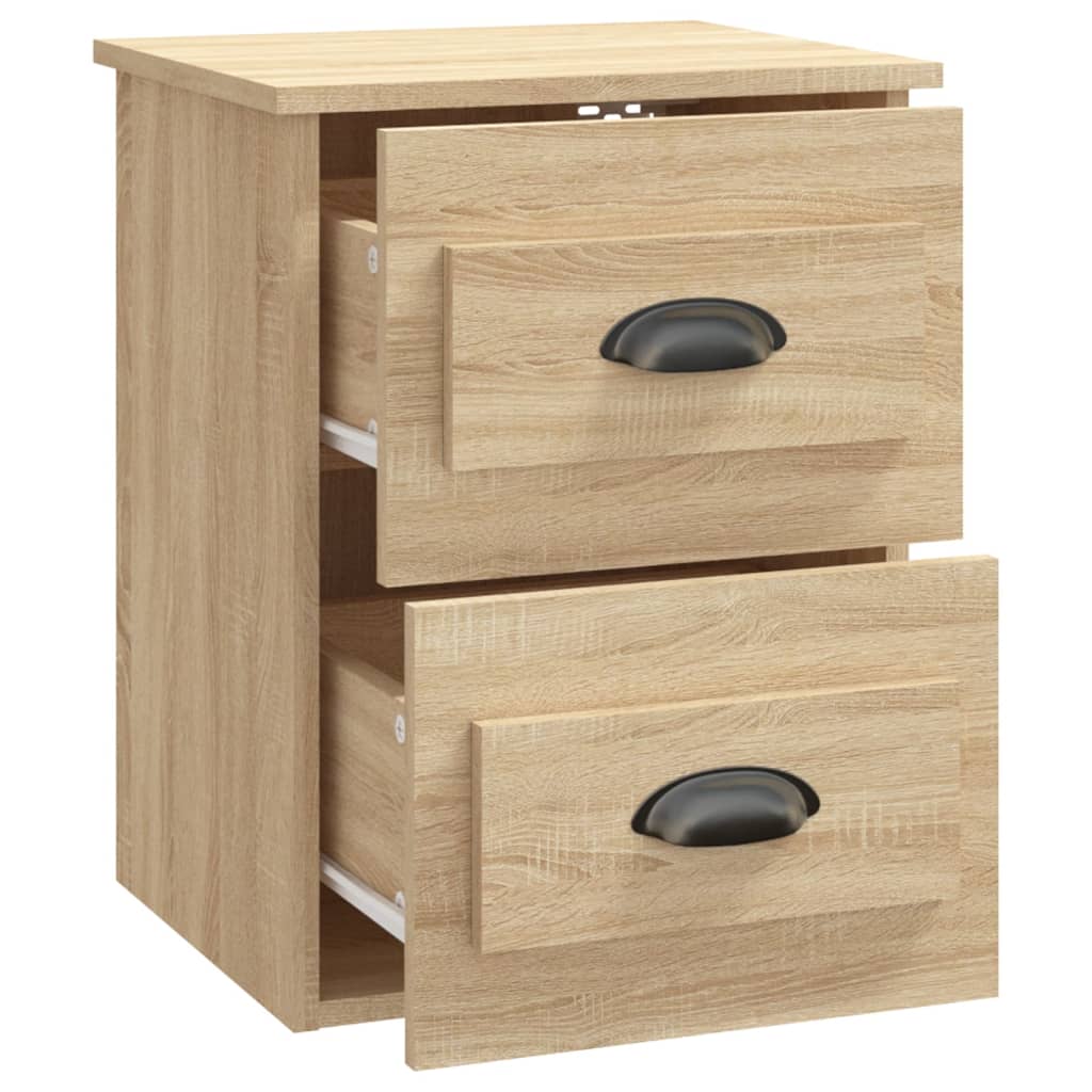 Wall-mounted bedside tables 2 pcs. Sonoma oak 41.5x36x53 cm