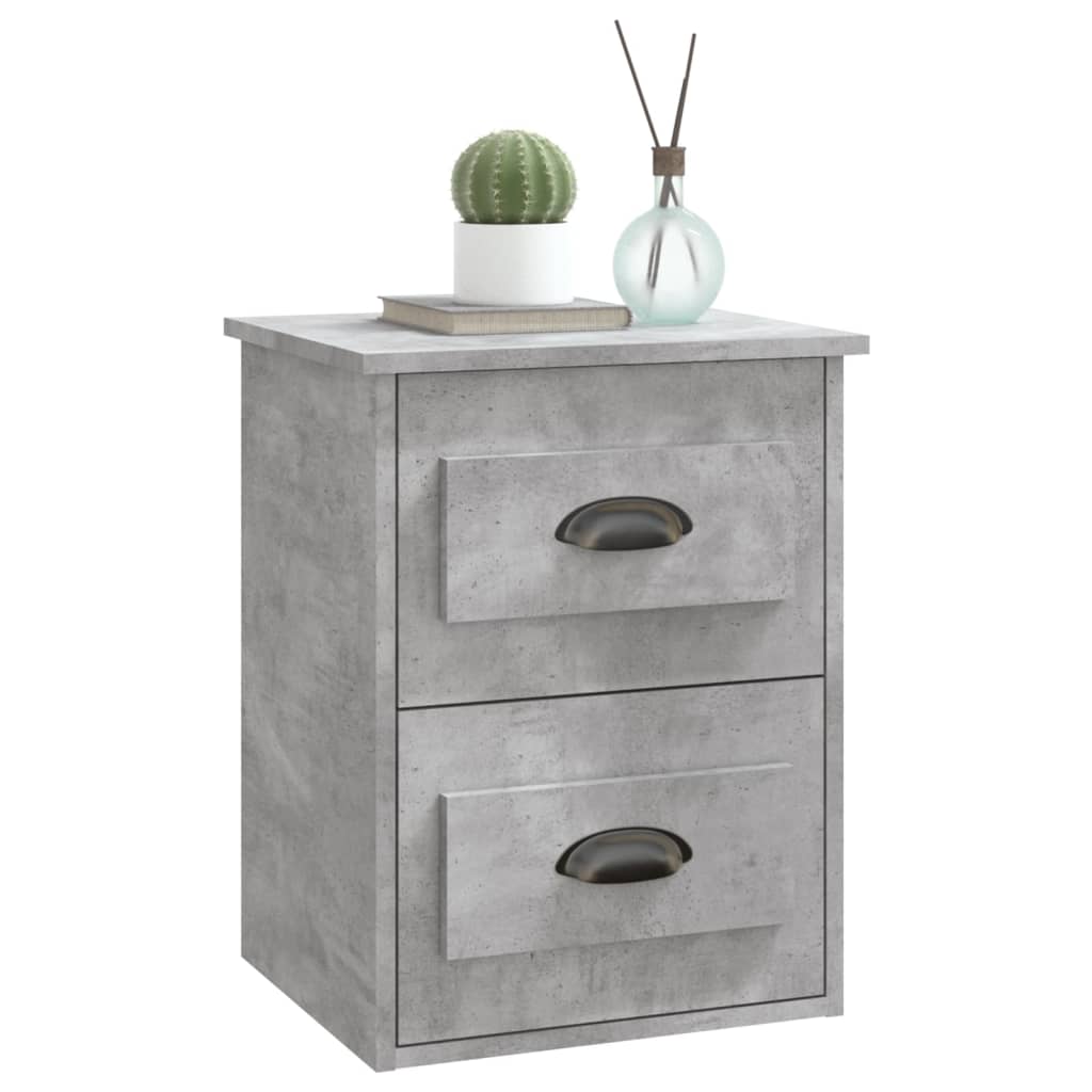 Wall-mounted bedside tables 2 pcs. Concrete grey 41.5x36x53 cm