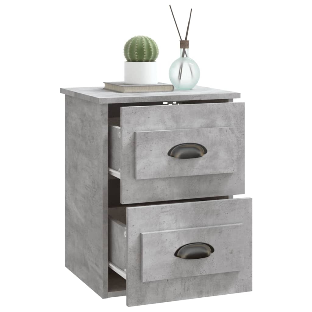 Wall-mounted bedside tables 2 pcs. Concrete grey 41.5x36x53 cm