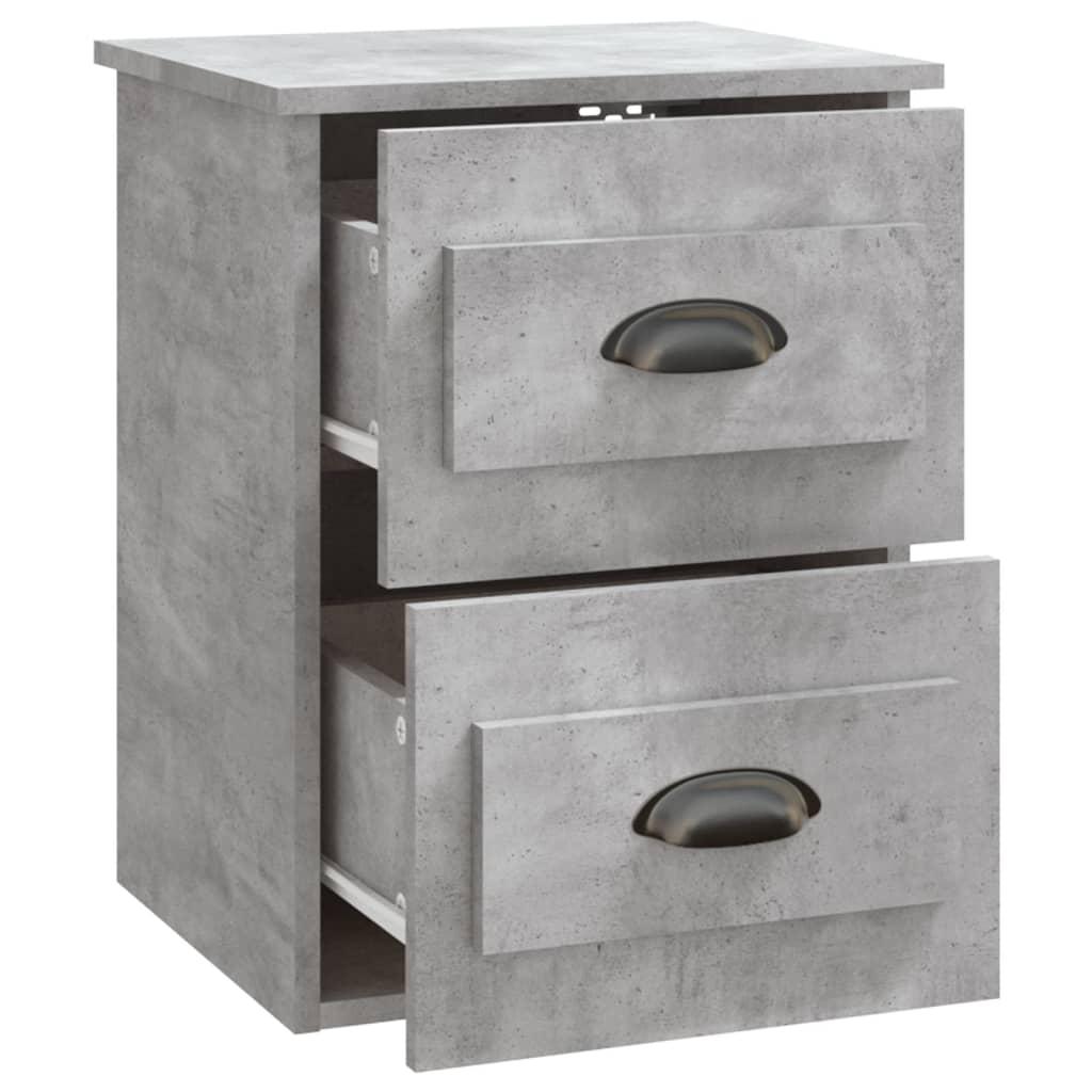 Wall-mounted bedside tables 2 pcs. Concrete grey 41.5x36x53 cm