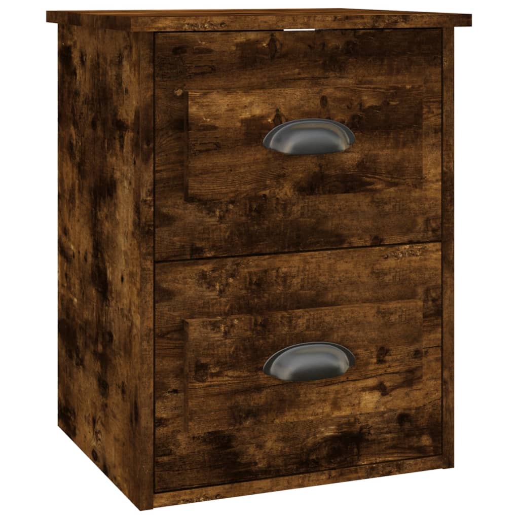 Wall-mounted bedside tables 2 pcs. Smoked oak 41.5x36x53 cm