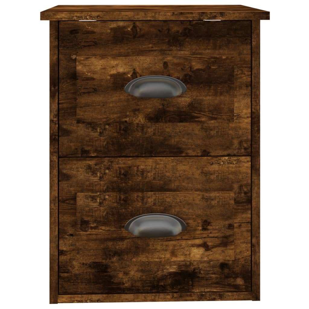 Wall-mounted bedside tables 2 pcs. Smoked oak 41.5x36x53 cm