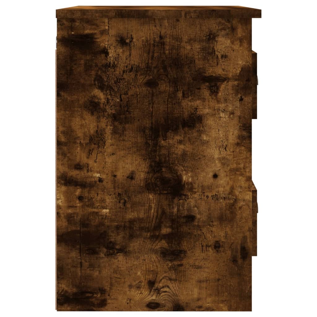 Wall-mounted bedside tables 2 pcs. Smoked oak 41.5x36x53 cm