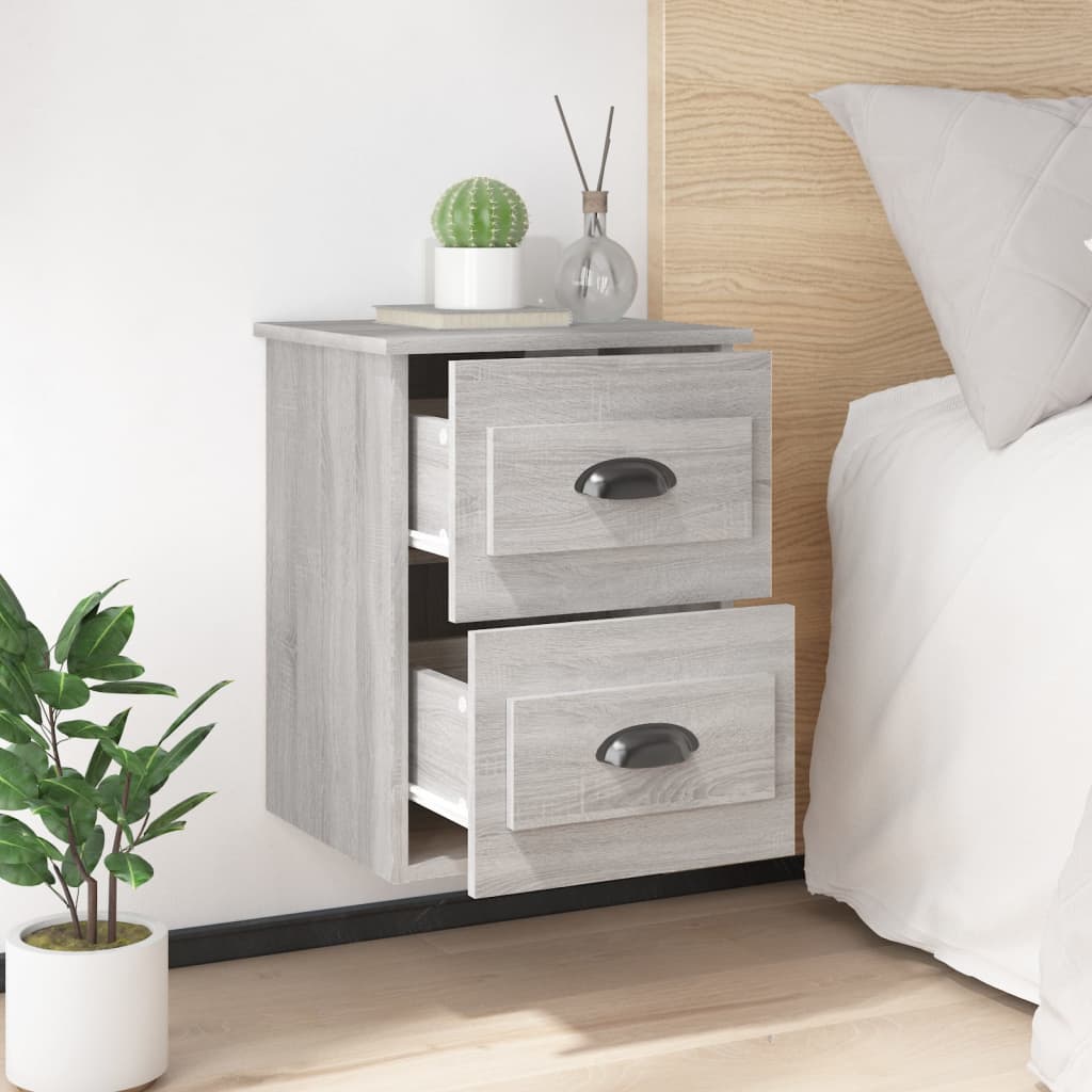 Wall Bedside Tables 2 pcs. Gray Sonoma 41.5x36x53 cm