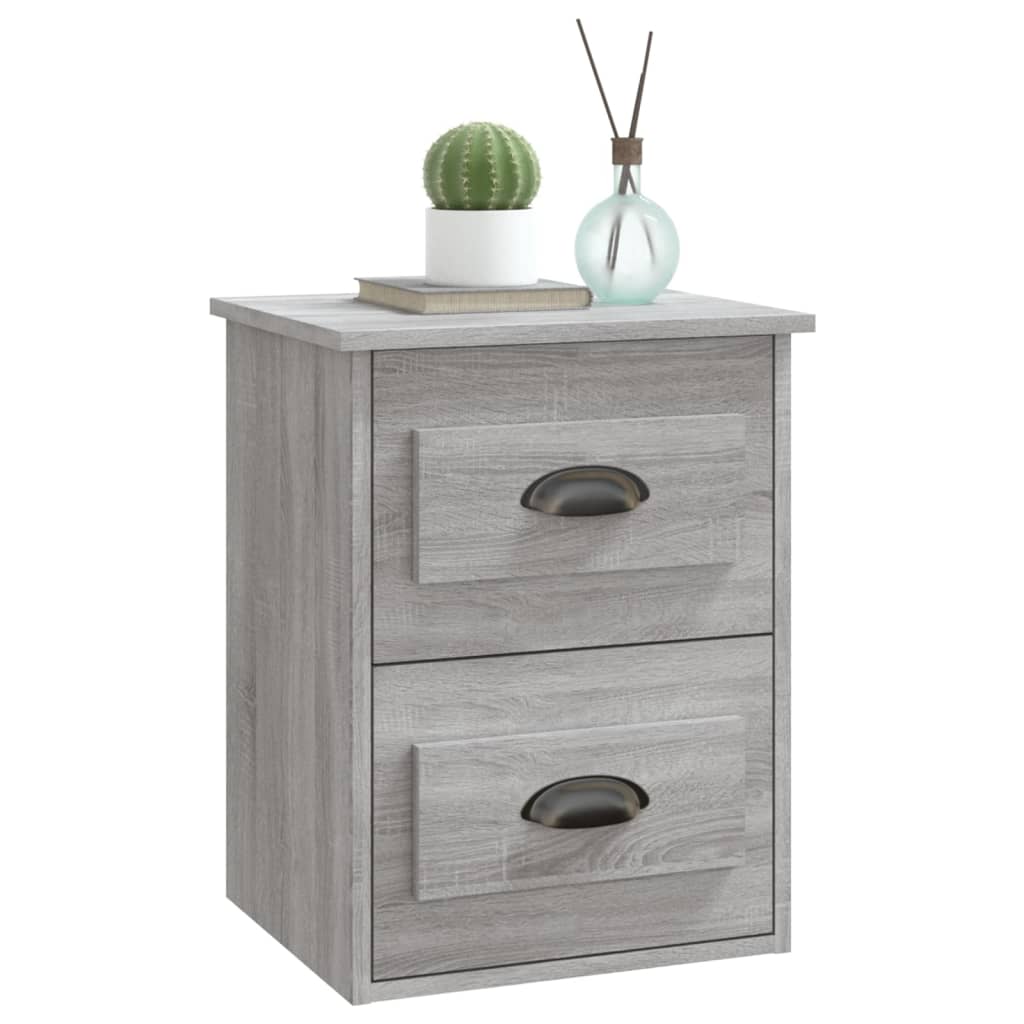 Wall Bedside Tables 2 pcs. Gray Sonoma 41.5x36x53 cm