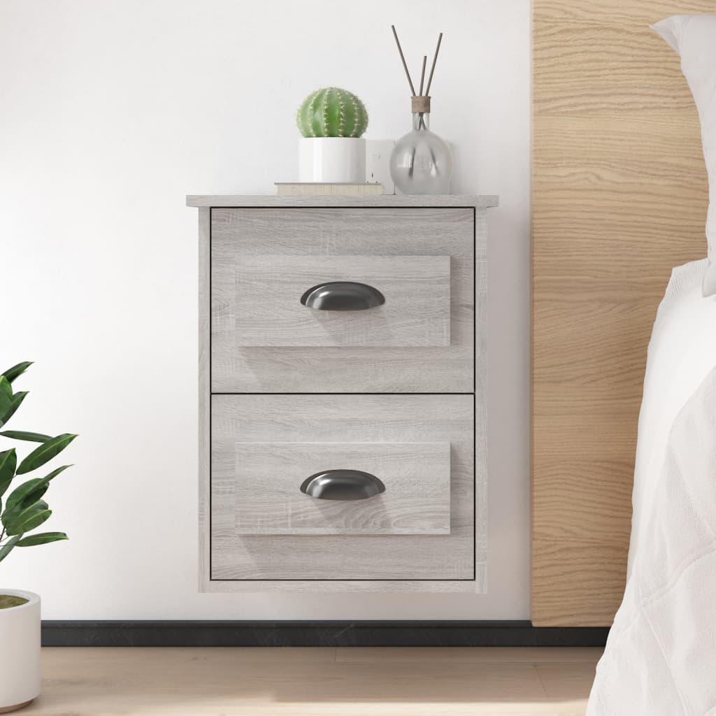 Wall Bedside Tables 2 pcs. Gray Sonoma 41.5x36x53 cm