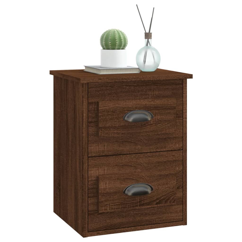 Wall Bedside Tables 2 pcs. Brown Oak Look 41.5x36x53 cm