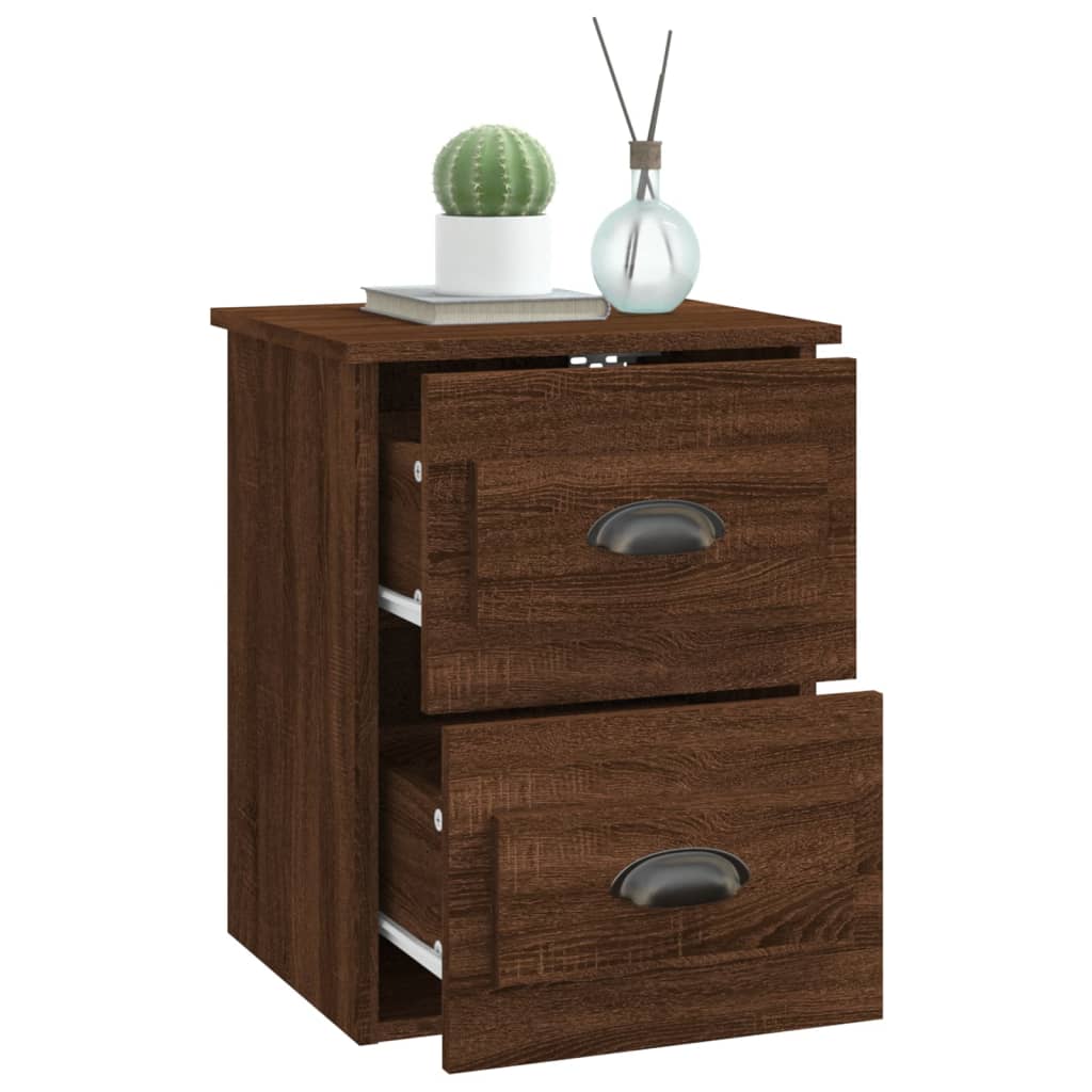 Wall Bedside Tables 2 pcs. Brown Oak Look 41.5x36x53 cm