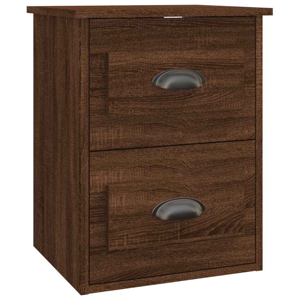 Wall Bedside Tables 2 pcs. Brown Oak Look 41.5x36x53 cm