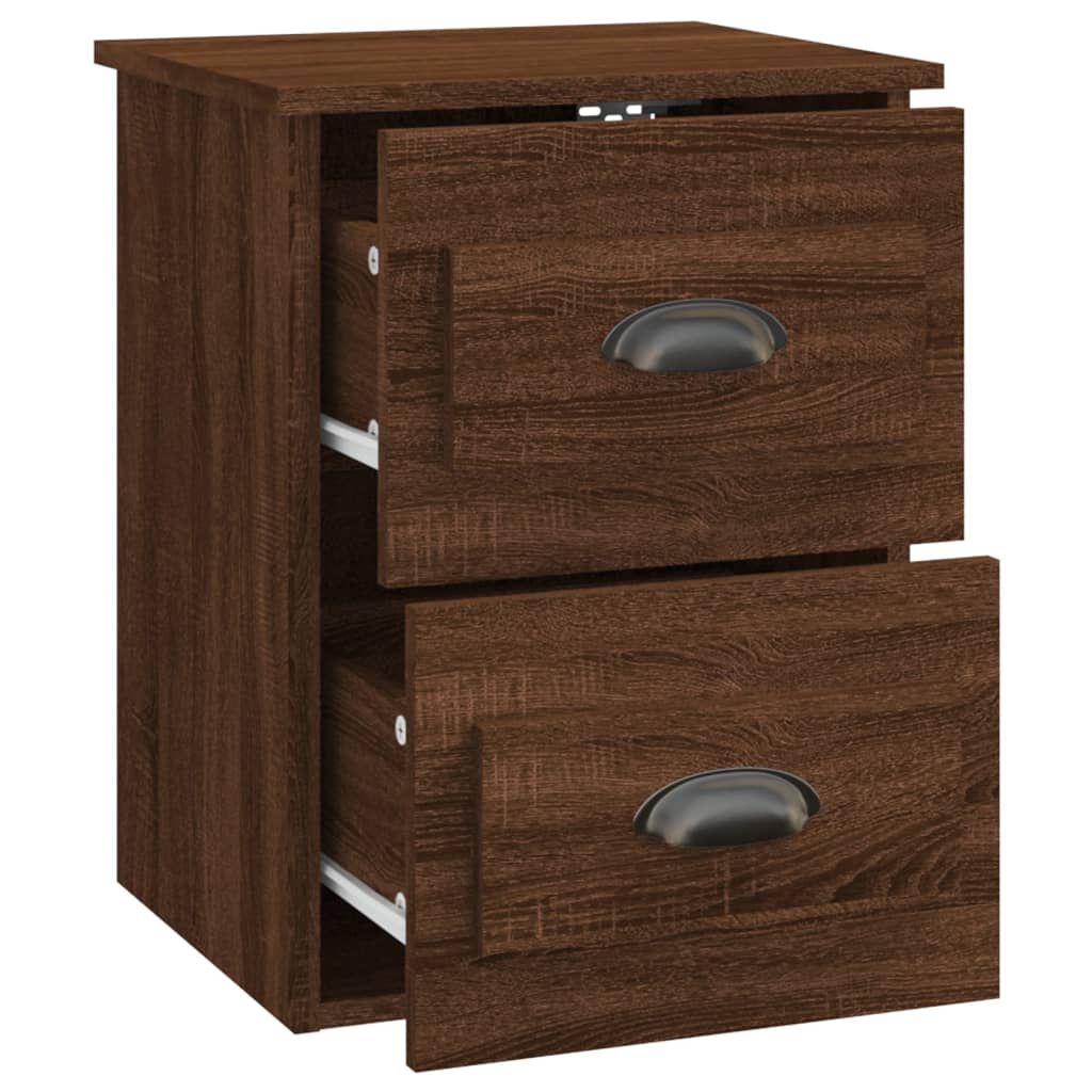 Wall Bedside Tables 2 pcs. Brown Oak Look 41.5x36x53 cm