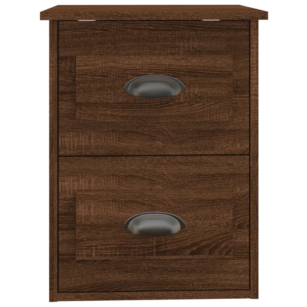 Wall Bedside Tables 2 pcs. Brown Oak Look 41.5x36x53 cm