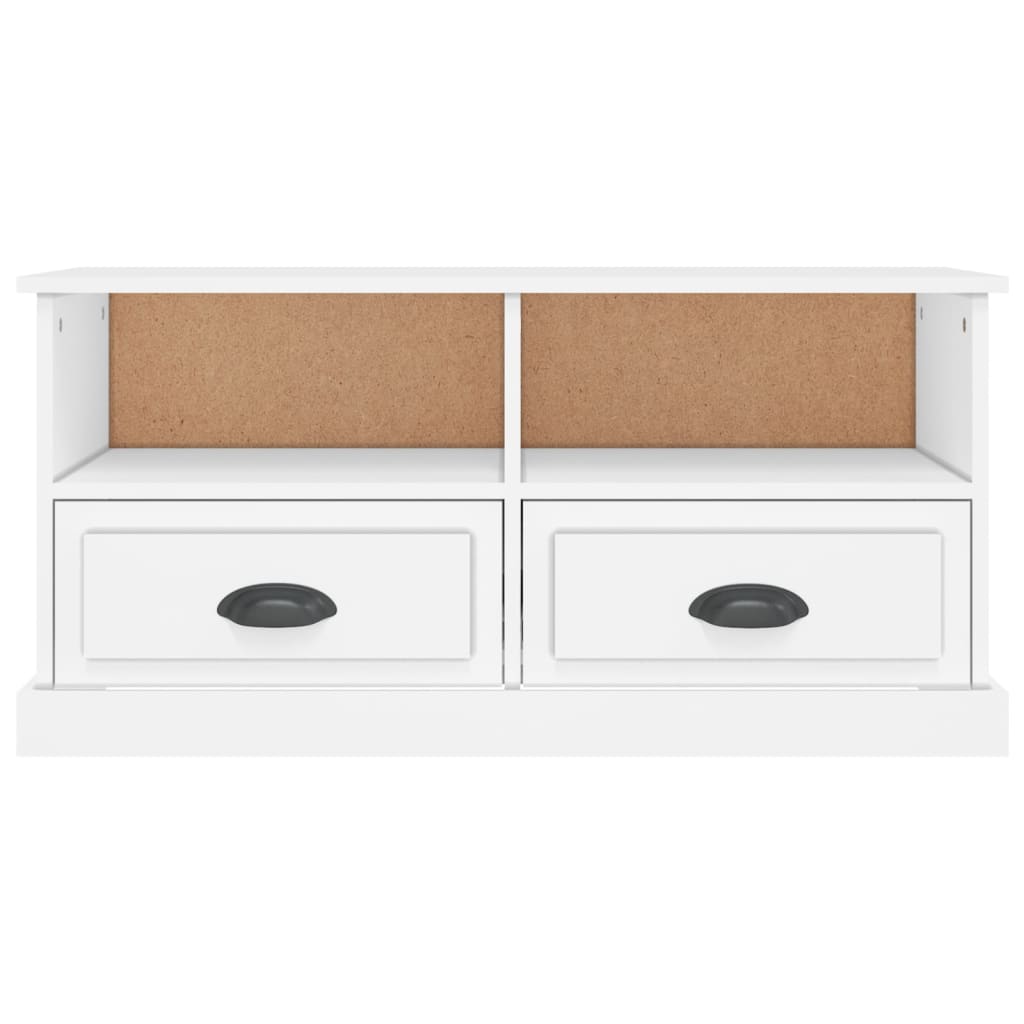 Meuble TV blanc 93x35,5x45 cm en bois