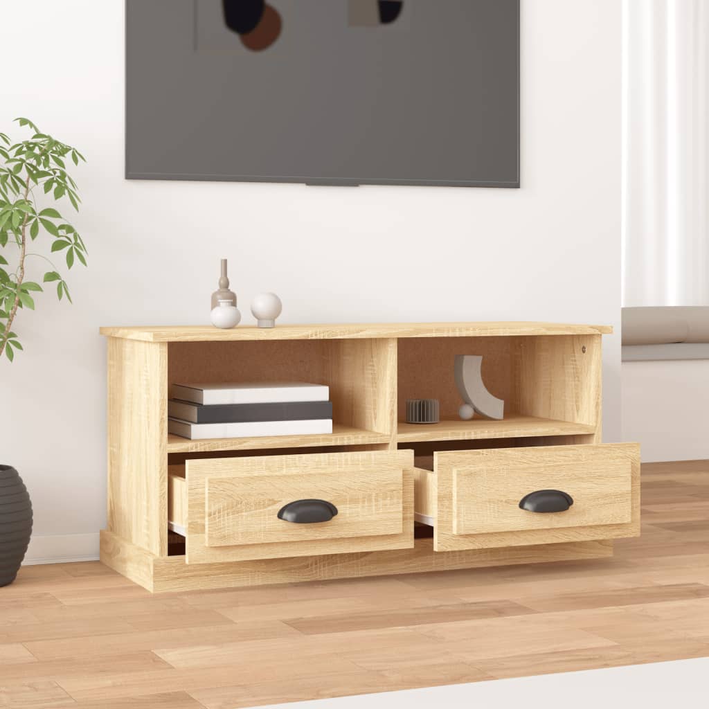 Meuble TV chêne Sonoma 93x35,5x45 cm matériau bois