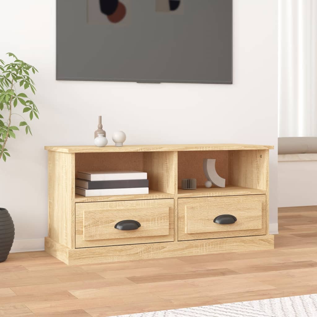 Meuble TV chêne Sonoma 93x35,5x45 cm matériau bois