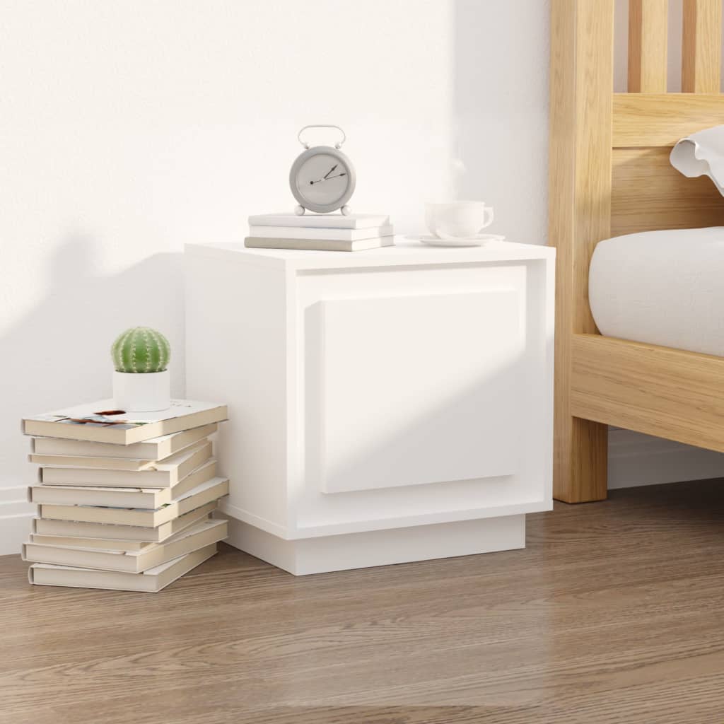 Tables de chevet 2 pcs. Blanc 44x35x45 cm en bois