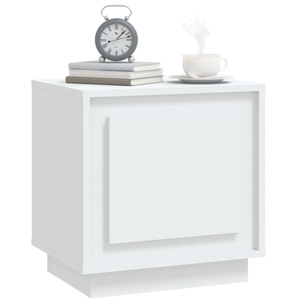 Tables de chevet 2 pcs. Blanc 44x35x45 cm en bois