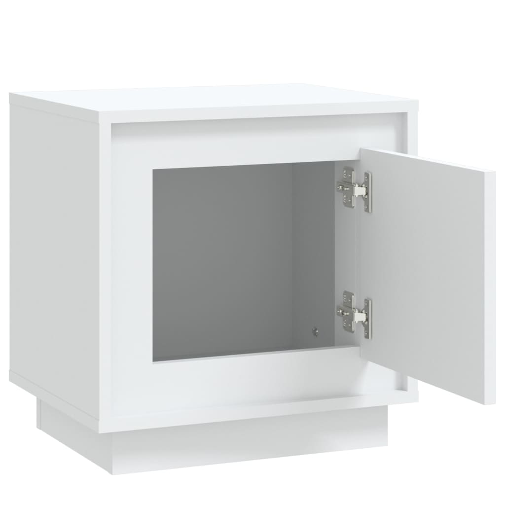 Tables de chevet 2 pcs. Blanc 44x35x45 cm en bois
