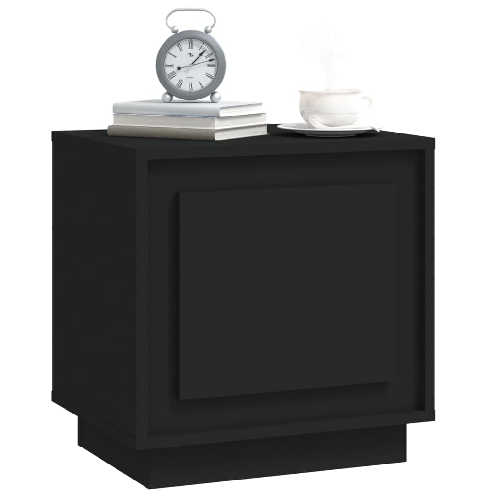 Tables de chevet 2 pcs. Noir 44x35x45 cm en bois