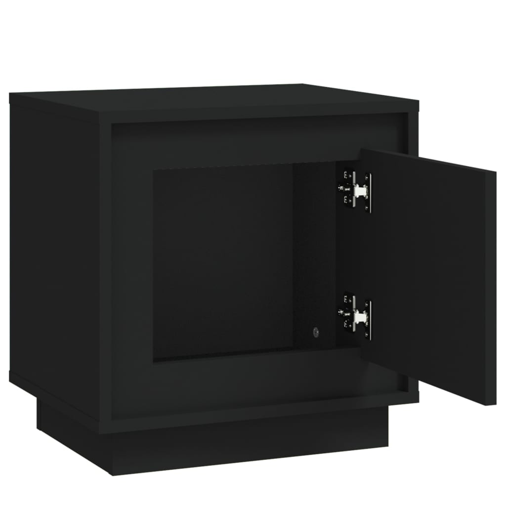 Tables de chevet 2 pcs. Noir 44x35x45 cm en bois
