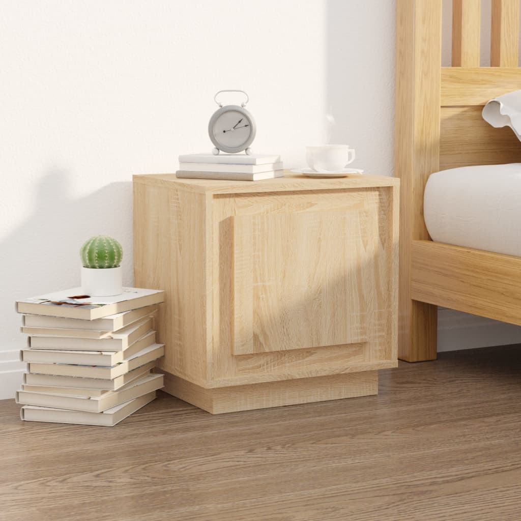 Tables de chevet 2 pcs. Chêne Sonoma 44x35x45 cm matériau bois